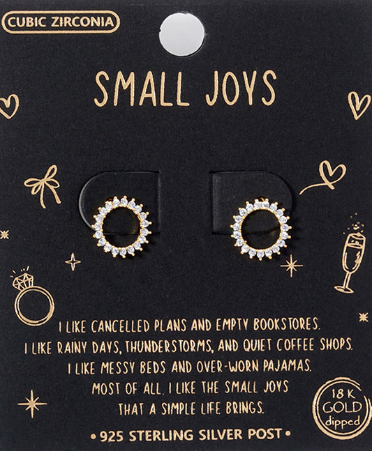 Halo Circle CZ Earring