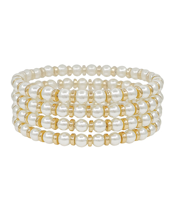 5mm Pearl & CCB Bracelet