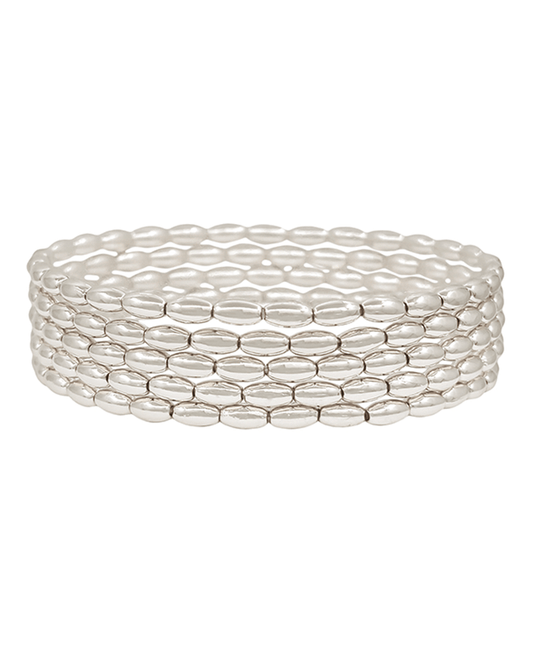 Rice Shape CCB Stretch Bracelet