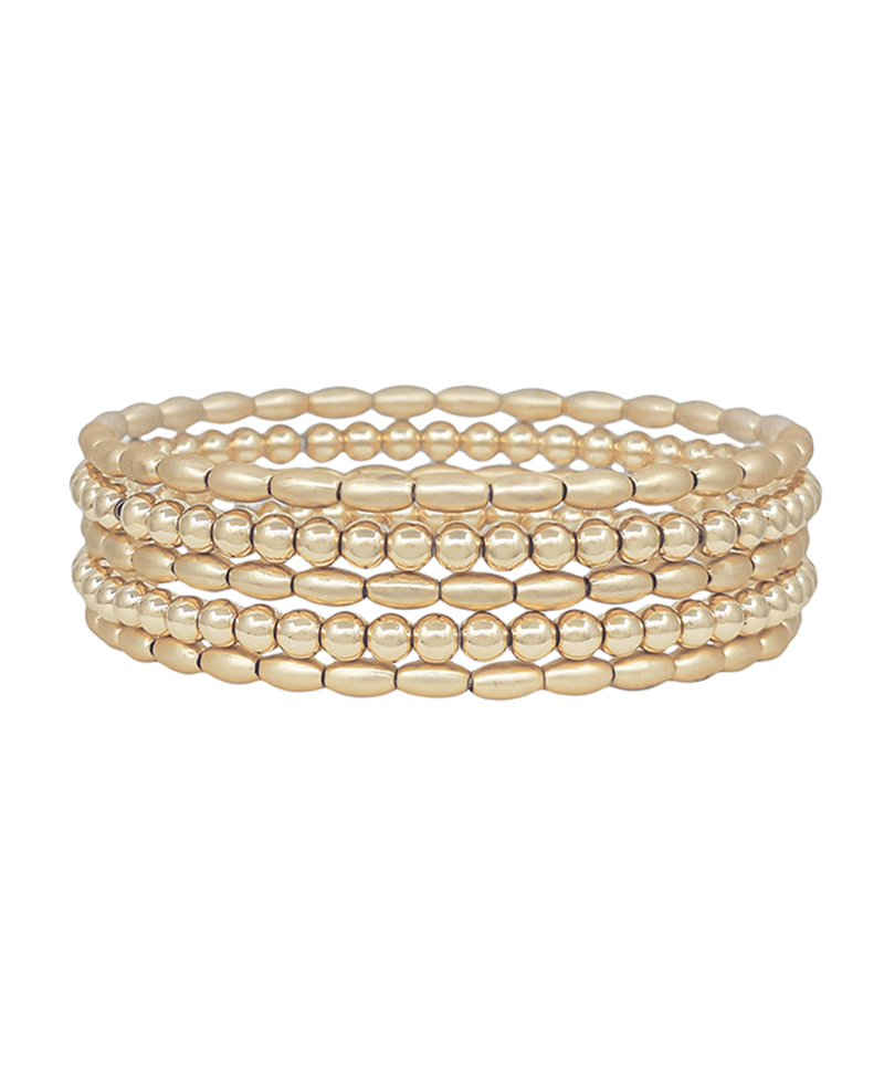 Oval & CCB Ball 5 Set Bracelet