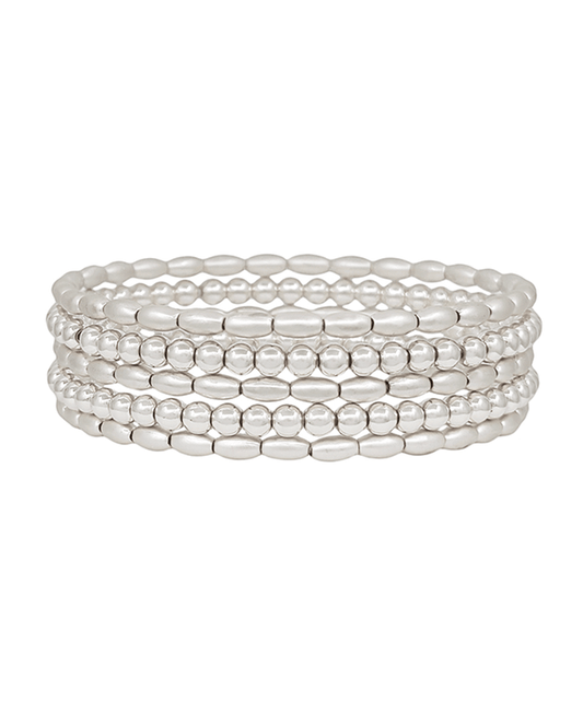 Oval & CCB Ball 5 Set Bracelet