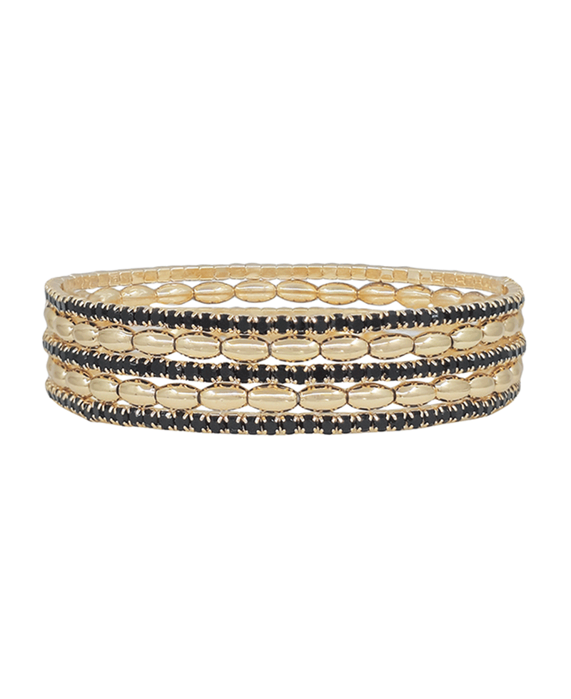 Tennis Chain & Oval CCB 5 Set Bracelet