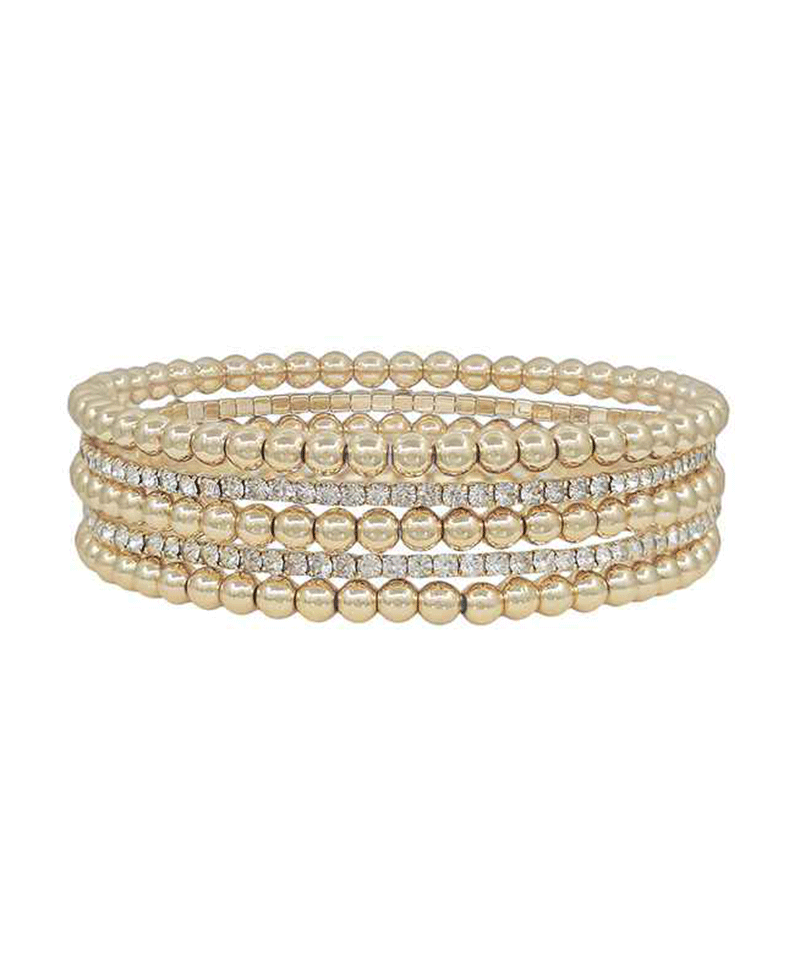 Tennis Chain & Oval CCB 5 Set Bracelet