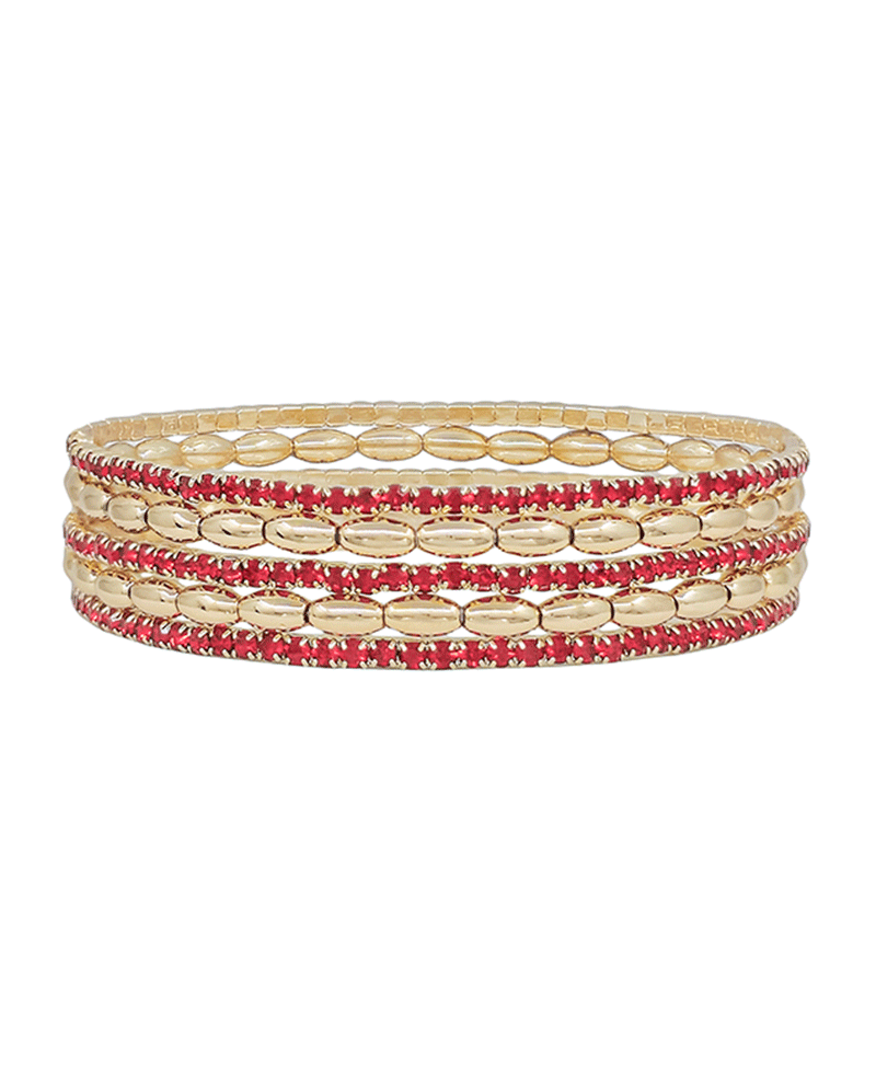 Tennis Chain & Oval CCB 5 Set Bracelet