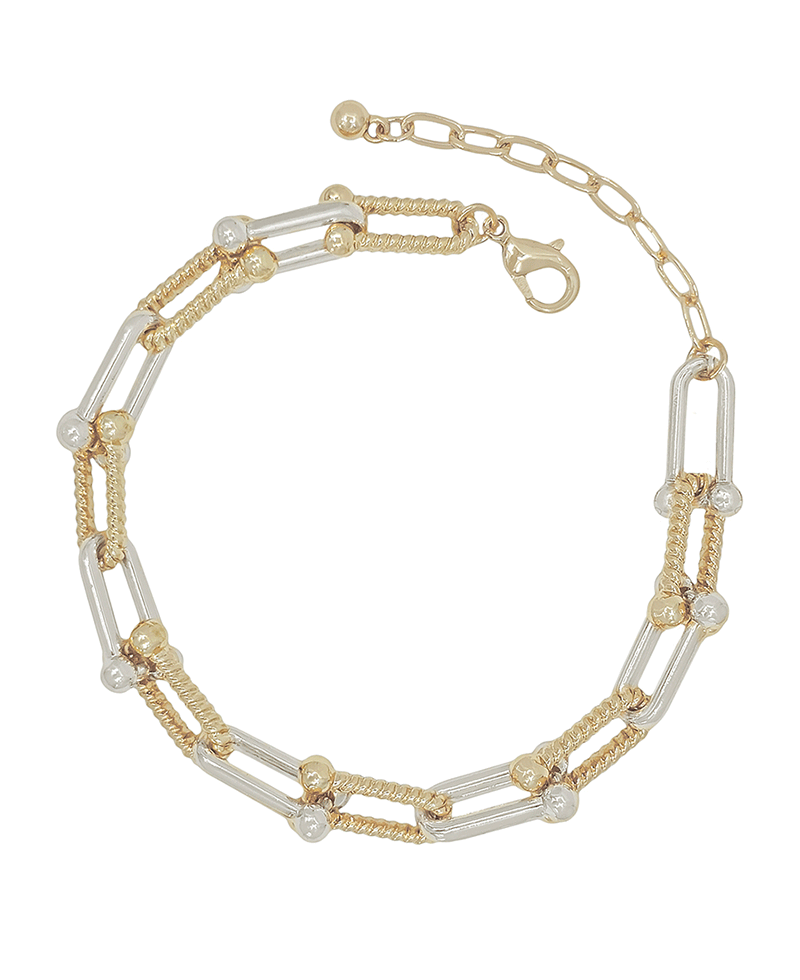 15mm Texture Metal Chain Bracelet