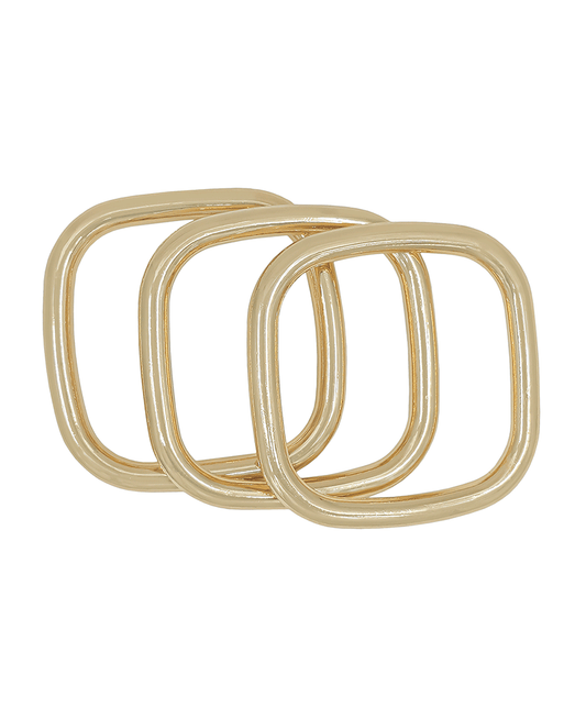 Square Metal 3 Set Bangle