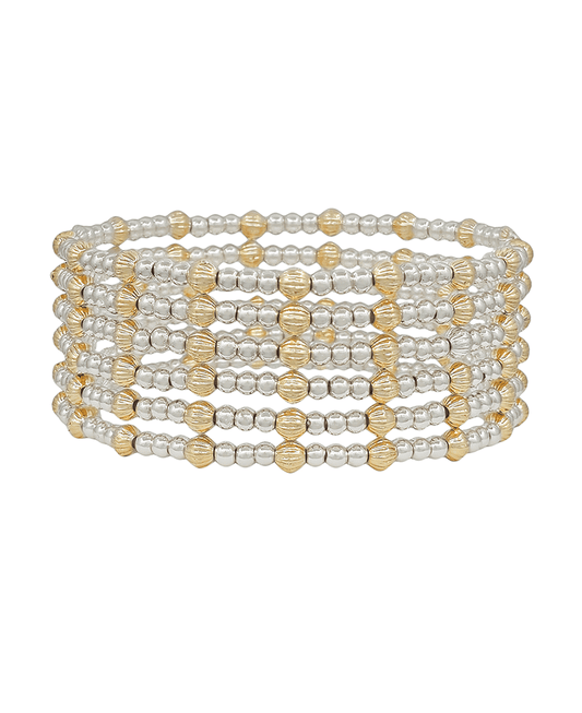 Texture Ball & CCB Stretch Bracelet