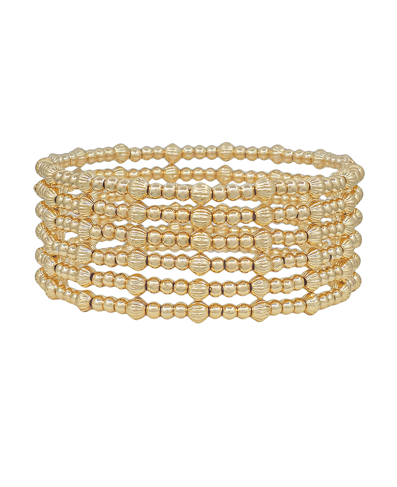 Texture Ball & CCB Stretch Bracelet