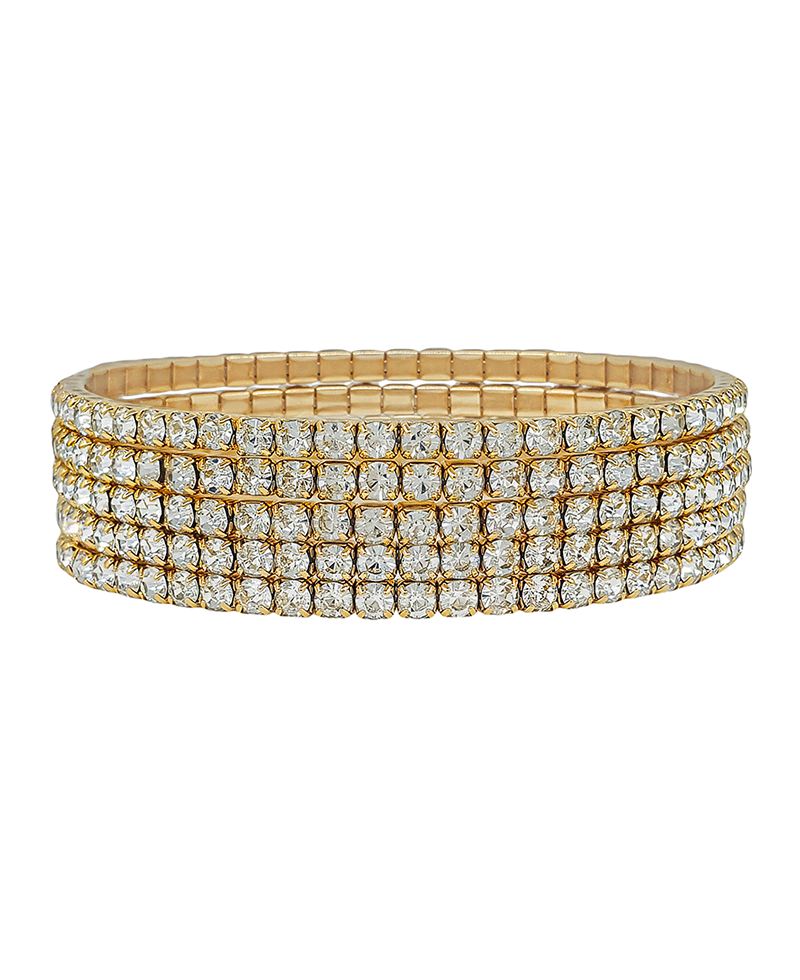 4mm Stone Tennis Chain 5 Set Bracelet