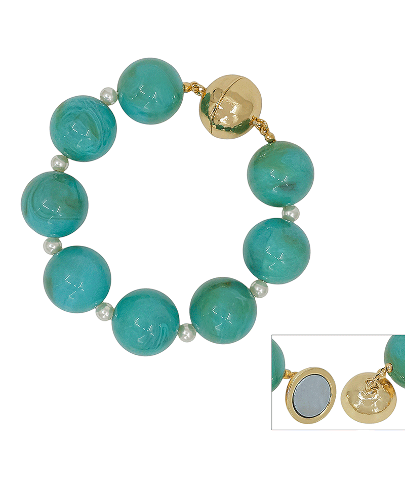 20mm Resin Ball Magnetic Bracelet