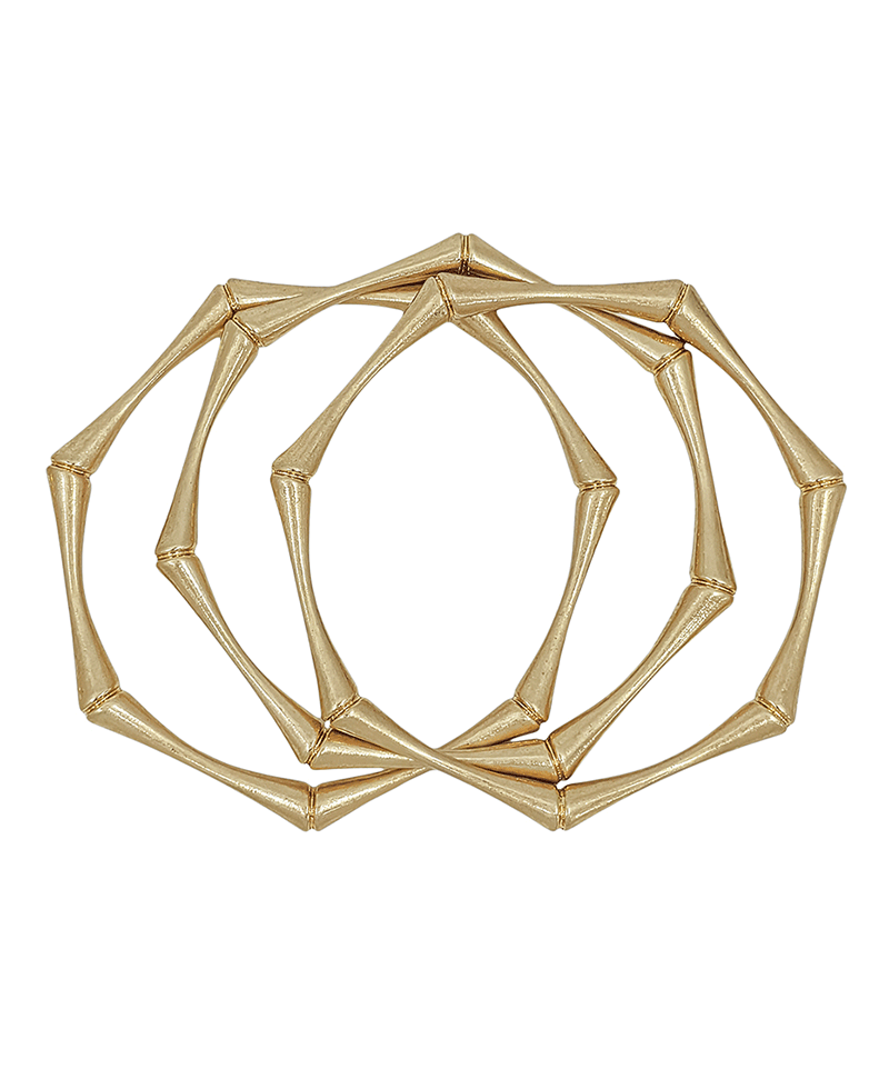 Chunky Metal Bamboo 3 Set Bangle