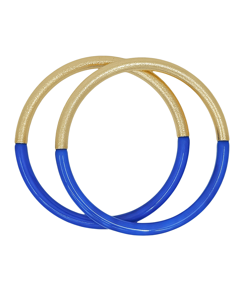 Texture Metal & Resin Bangle Bracelet