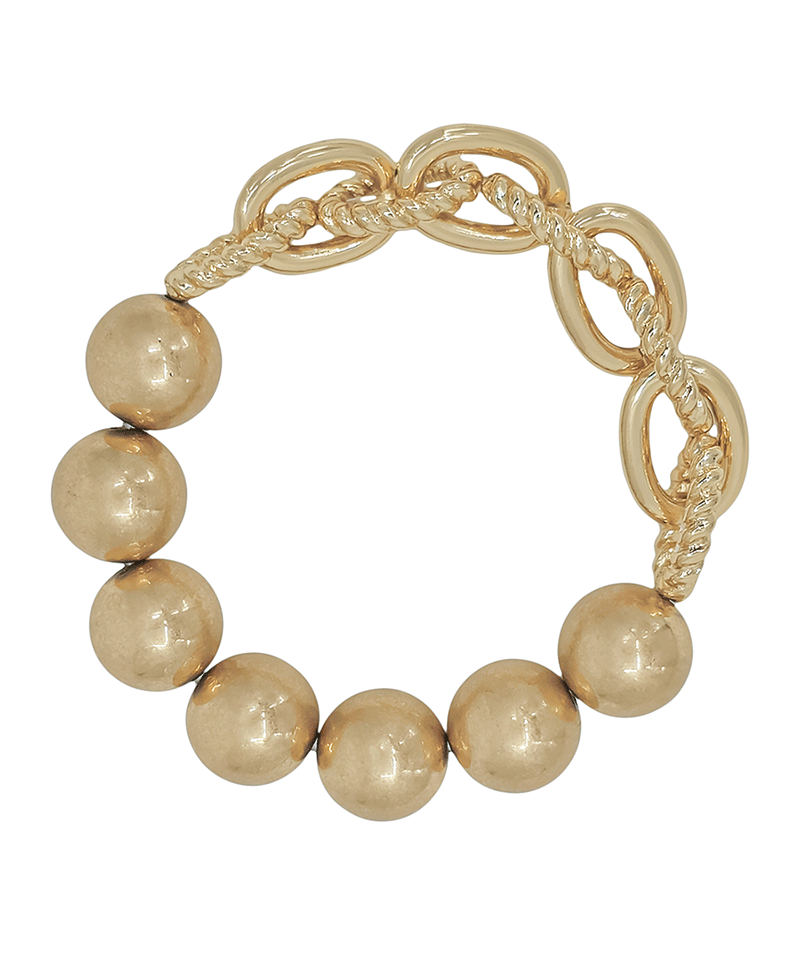 16mm Metal Ball & Chunky Chain Bracelet