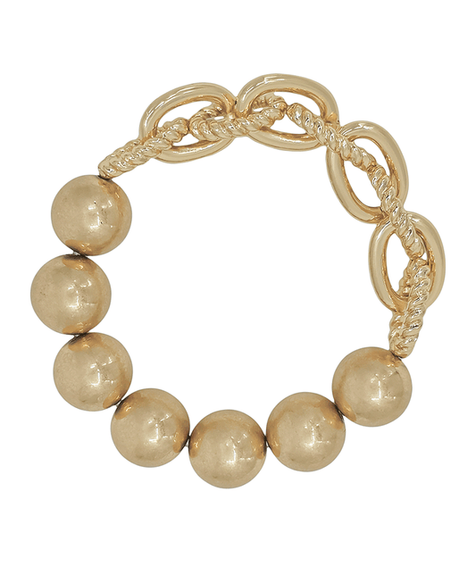 16mm Metal Ball & Chunky Chain Bracelet