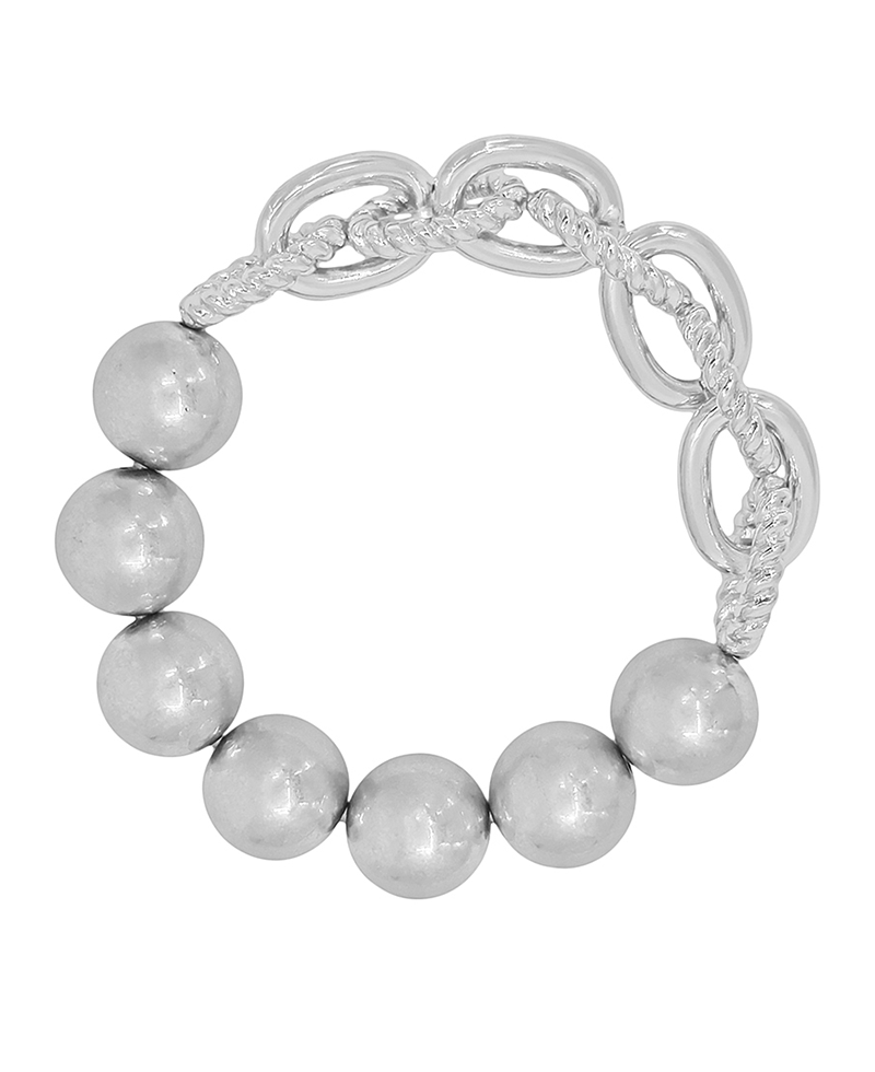 16mm Metal Ball & Chunky Chain Bracelet