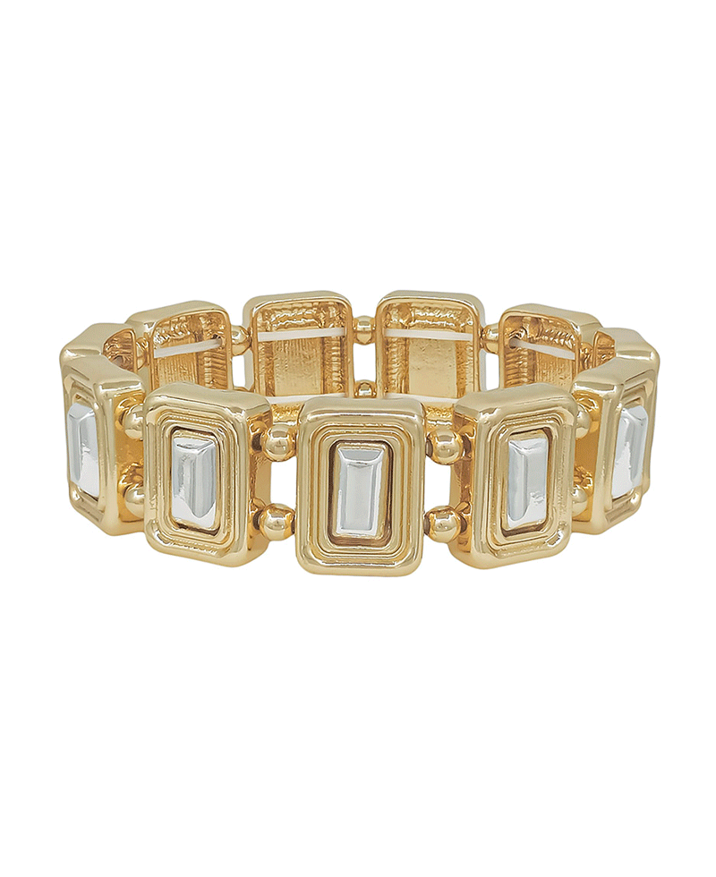17mm Rectangular Metal Stretch Bracelet