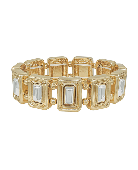17mm Rectangular Metal Stretch Bracelet