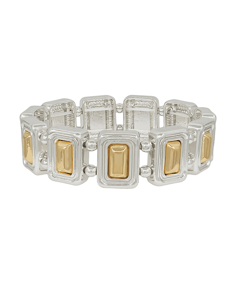 17mm Rectangular Metal Stretch Bracelet