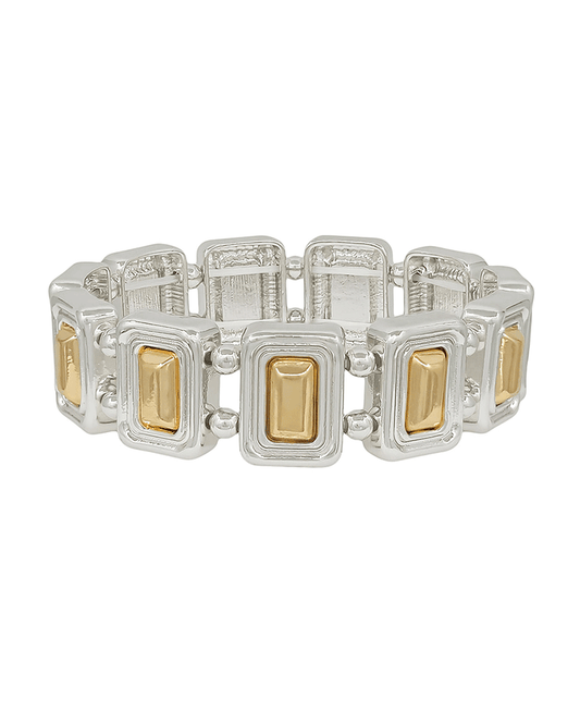17mm Rectangular Metal Stretch Bracelet