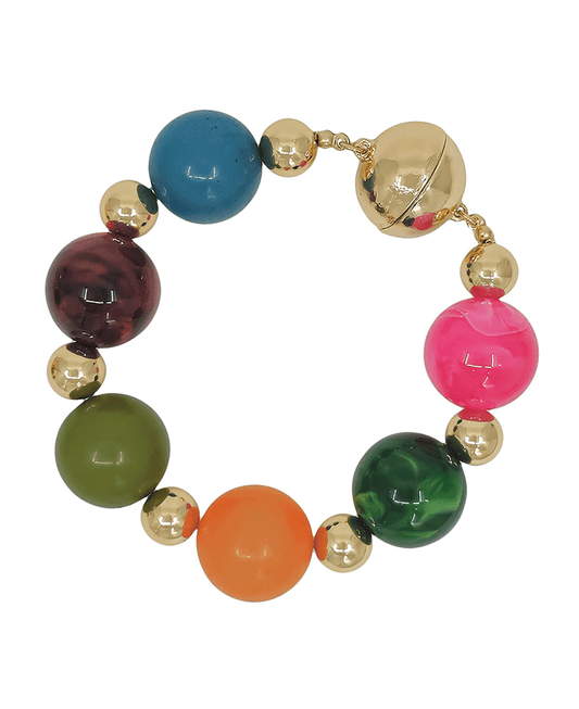 20mm Resin Beads & CCB Magnetic Bracelet
