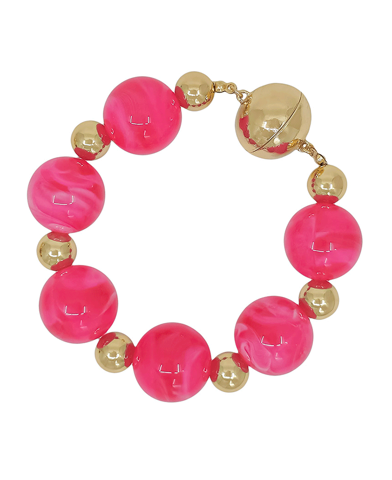 20mm Resin Beads & CCB Magnetic Bracelet