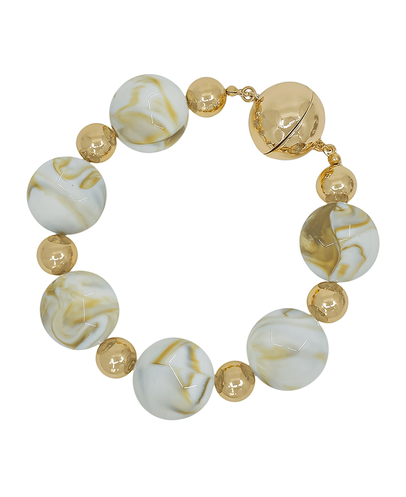 20mm Resin Beads & CCB Magnetic Bracelet