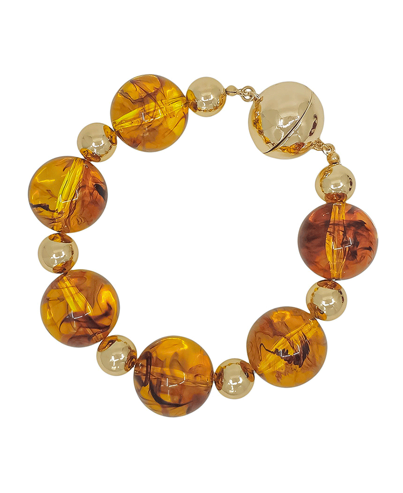 20mm Resin Beads & CCB Magnetic Bracelet