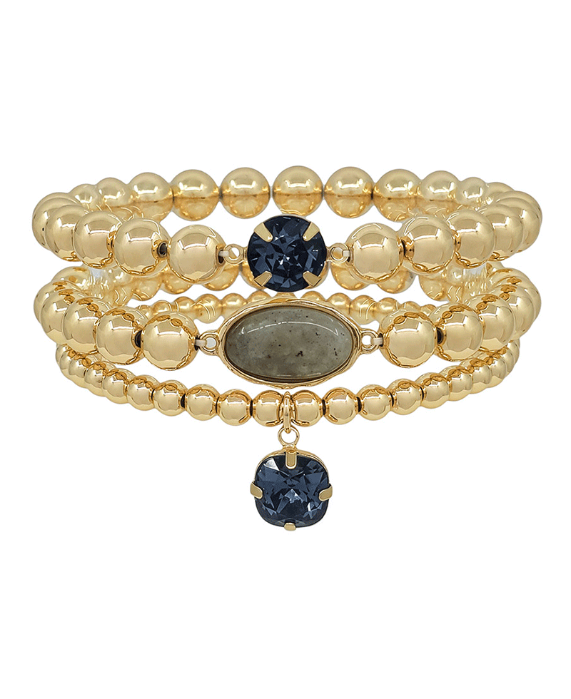 Stone Accent CCB Stretch Bracelet