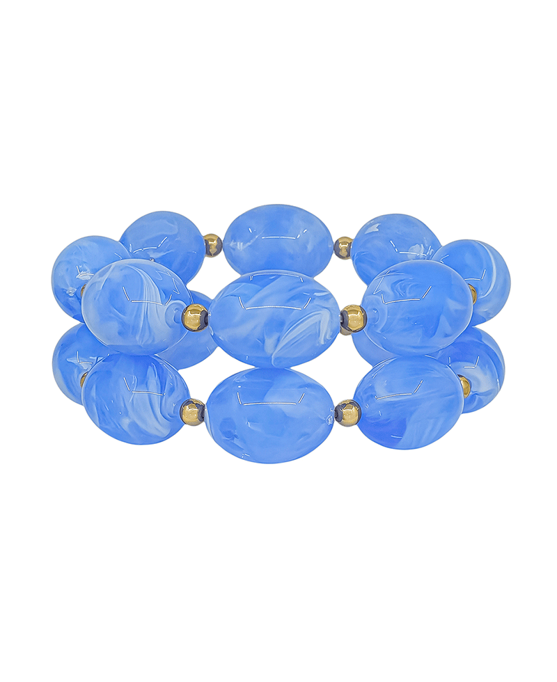 25mm Oval Resin 2 Set Stretch Bracelet
