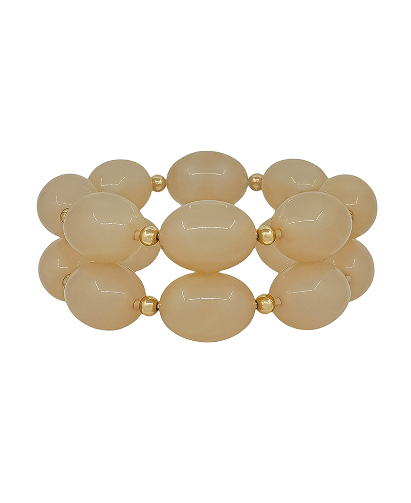 25mm Oval Resin 2 Set Stretch Bracelet