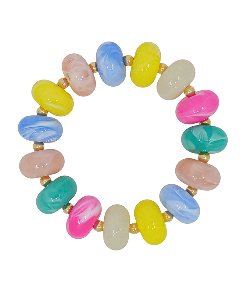 20mm Resin Beaded Stretch Bracelet