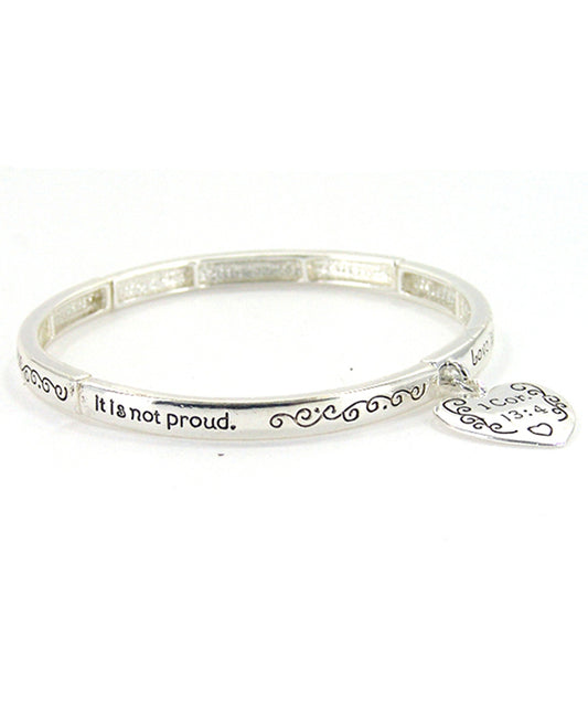 Religious 1 Cor. 13:4 Stretch Bracelet