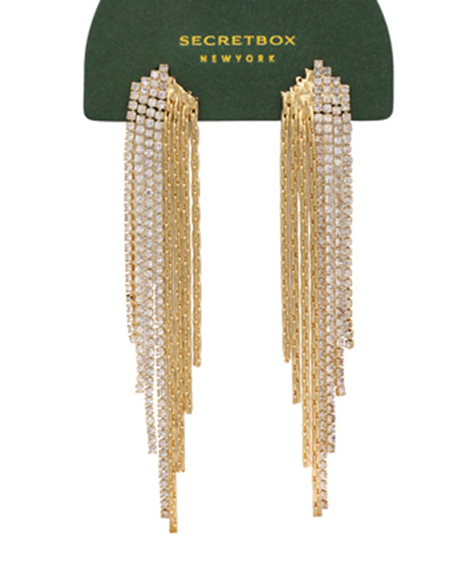Rhinestone Fashion Chain Fringe Drop Earring