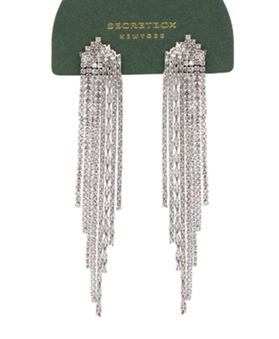 Rhinestone Fashion Chain Fringe Drop Earring