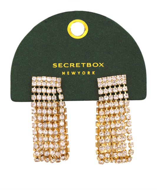 Rhinestone Embellished Evening Earring