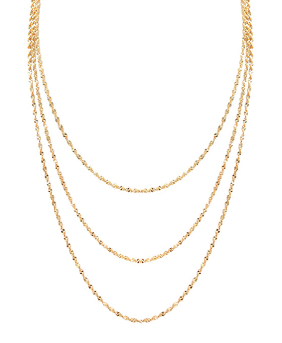 Twisted Chain Layered Link Necklace