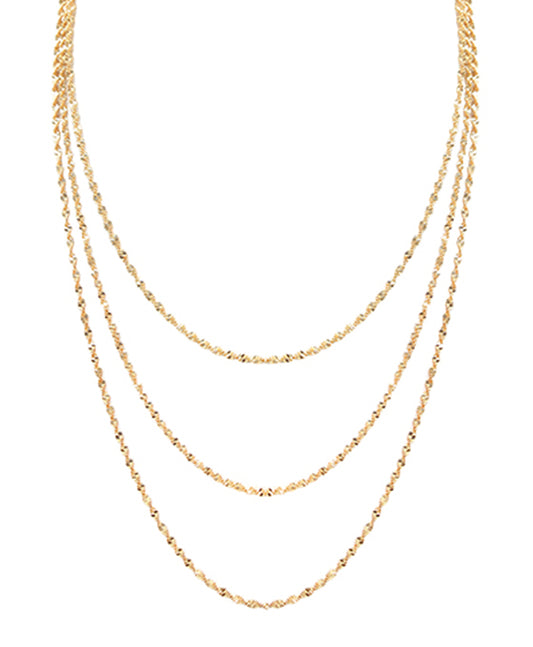 Twisted Chain Layered Link Necklace