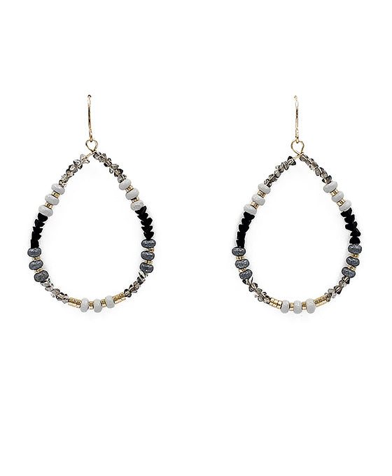 Wood & Glass Beads Earring