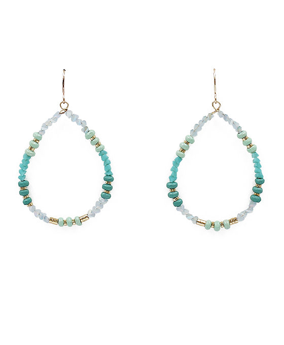 Wood & Glass Beads Earring