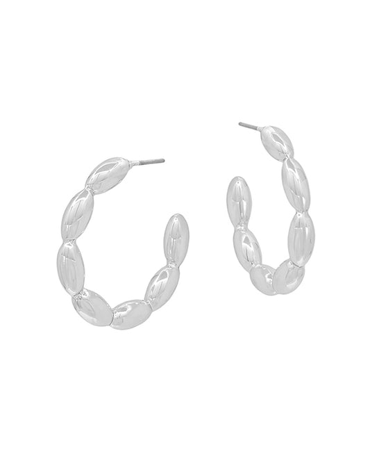 1.2 Inches Oval Casting Hoop Earring