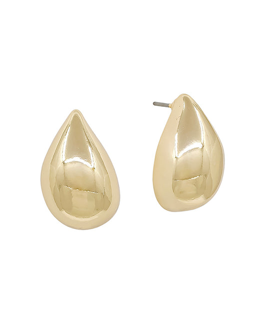 Small Teardrop Metal Post Earring