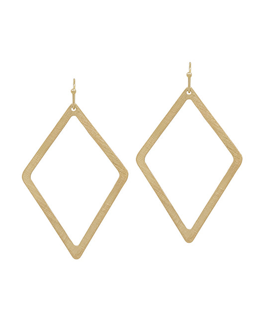 Diamond Shape Satin Earring