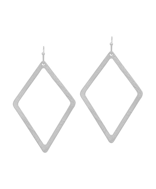 Diamond Shape Satin Earring