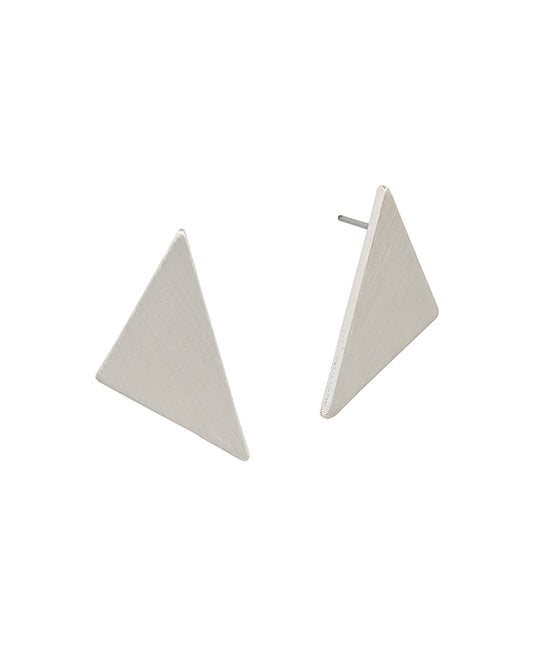Small Triangle Satin Post Earring