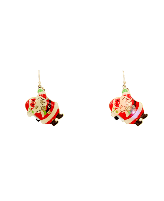 Santa Light Up Earring - 1.6"