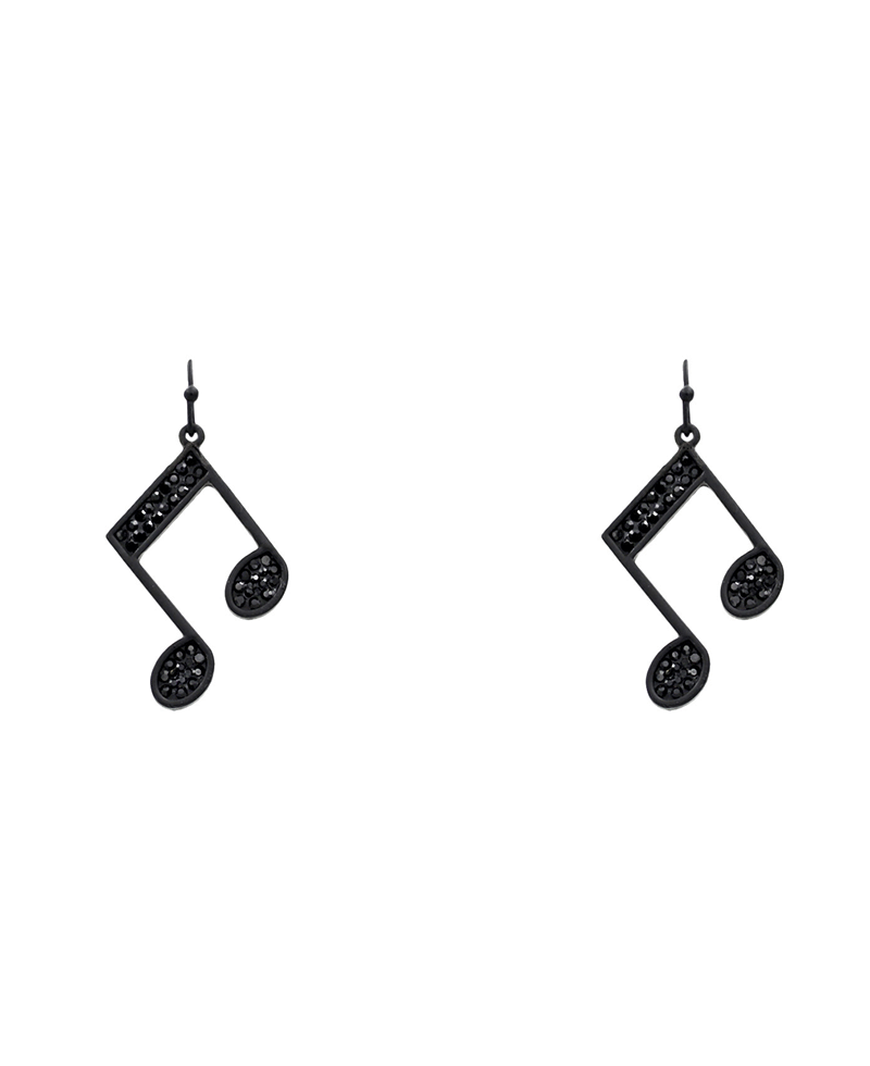 Beam Notes Metal Earring - 1.75"