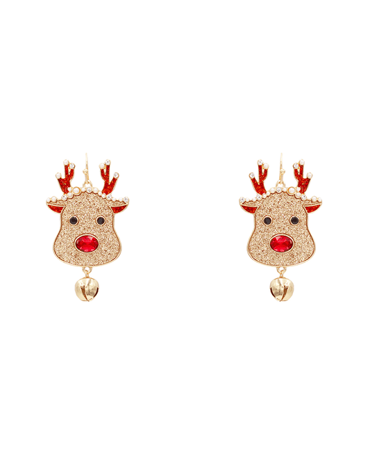 Rudolph Sand Sticker Earring - 1.9"