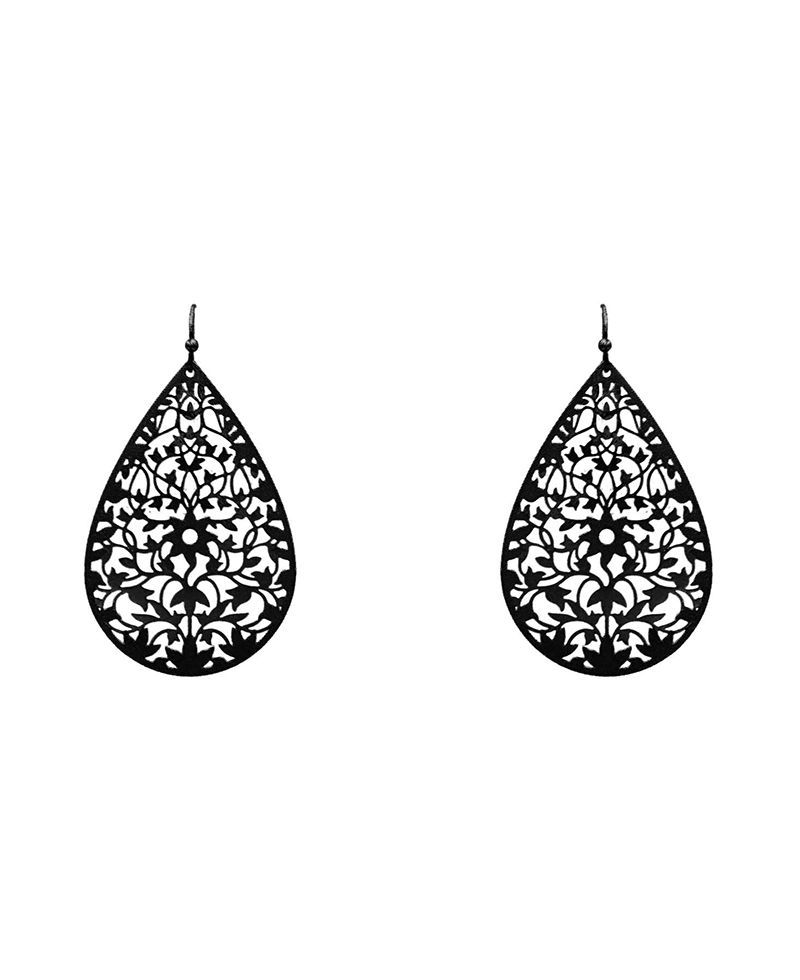 Vine Filigree Teardrop Earring - 2.2"