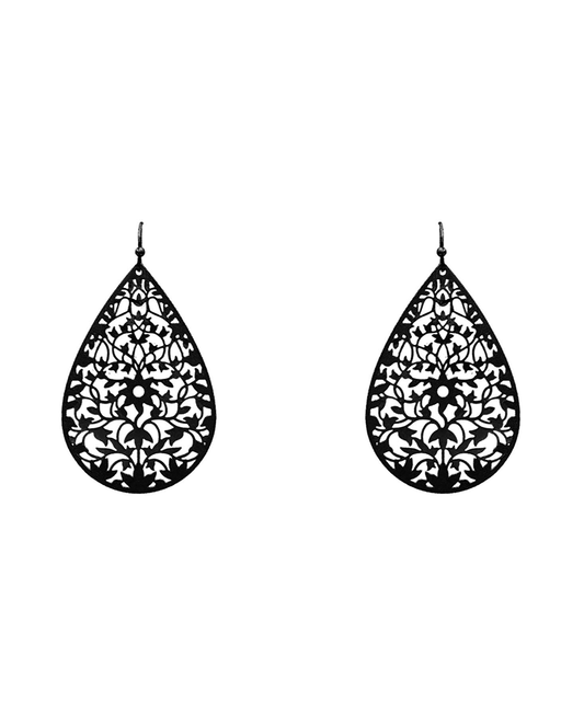 Vine Filigree Teardrop Earring - 2.2"