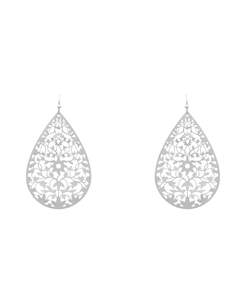 Vine Filigree Teardrop Earring - 2.2"